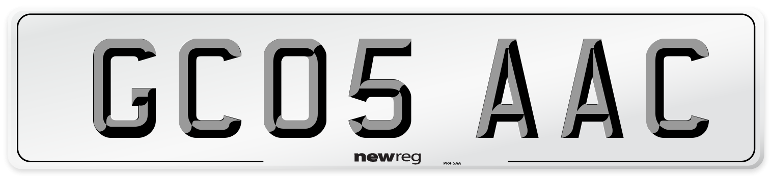 GC05 AAC Number Plate from New Reg